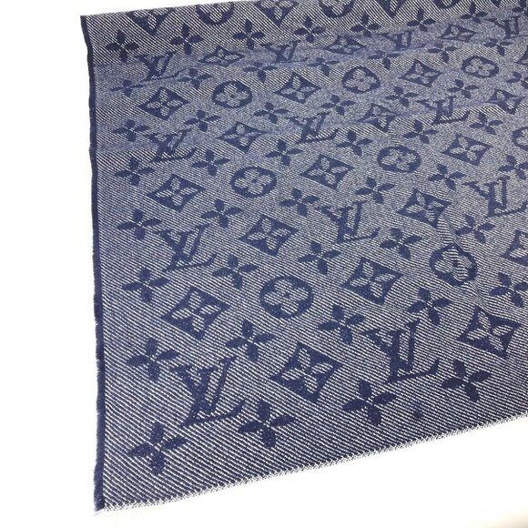 LOUIS VUITTON Monogram Echarpes-Monogram cozy Fringe Stole / Shawl Scarf - Picture 6 of 7